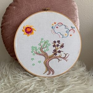 Magic Day Handmade Embroidery Wall Hanging 10"